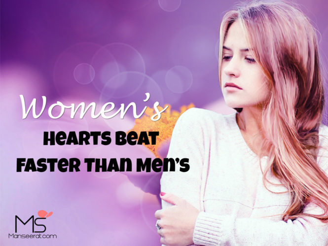 Womens Hearts Beat Faster Than Mens.